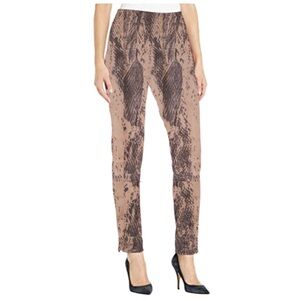 Krazy Larry Size 8 Pull On Ultra Suede Snake Print Ankle‎ Pants